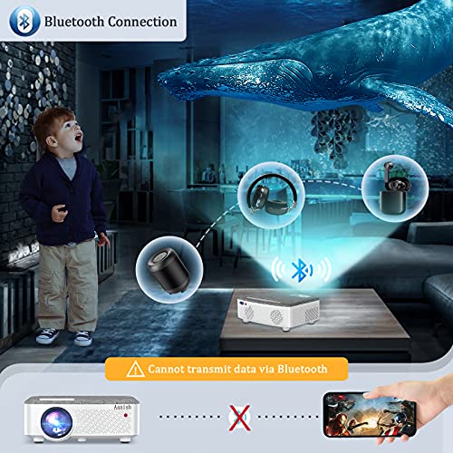 Movie Projector HD Outdoor Projector 1080P Supported Bluetooth 200" Display 200ANSI-7500Lumens Compatible with TV Stick,Video Games,Phone,USB,HDMI,VGA,AV,TF,AUX - Image 6