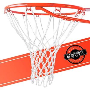 Ultra Sporting Goods Heavy Duty Basketball Net Replacement - All Weather Anti Whip, Fits Standard Indoor or Outdoor Rims - White, 12 Loops
