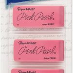 Paper Mate Pink Pearl Erasers, Large, 3 Count