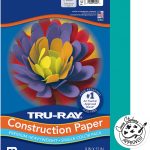 PACON Tru-Ray Heavyweight Construction Paper, Turquoise, 9" x 12", 50 Sheets